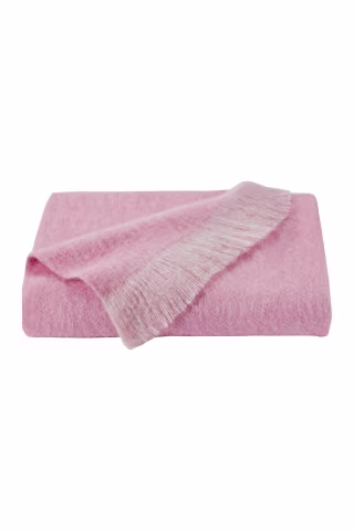 Pink Fringe Throw