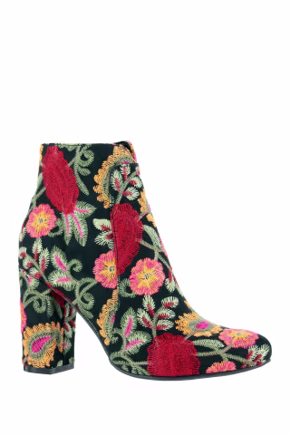 Mia Rosebud Embroidered Booties