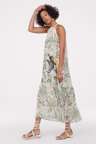 H&M Long Dress with Flounce