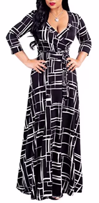 SheKiss Long Sleeve Maxi Dress