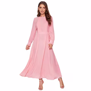 Pleated Fit and Flare Dress