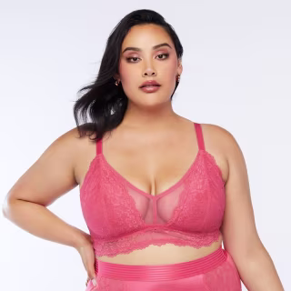 Floral Lace and Mesh Bralette