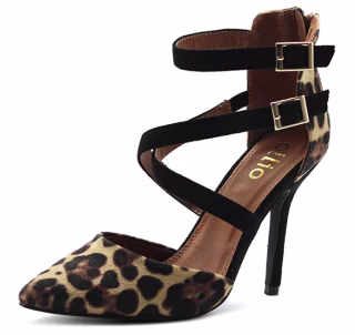 Ollio Cross Strap Heels