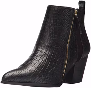Bella Vita Women's Everest Ii Ankle Bootie, Black Crocodile, 9 M US