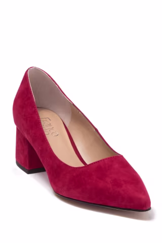 Franco Sarto Suede Block Heel Pumps
