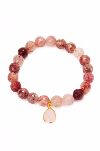 Malibu Strawberry Quartz Bracelet