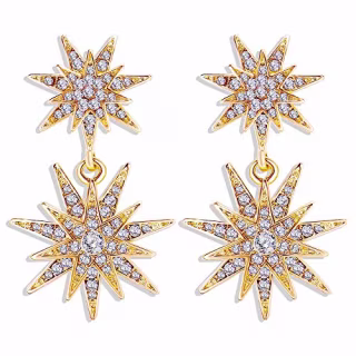 Starburst Dangle Drop Earrings