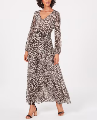 Animal-Print Maxi Dress