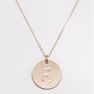 Nashelle 14k-Gold Fill Initial Disc Necklace