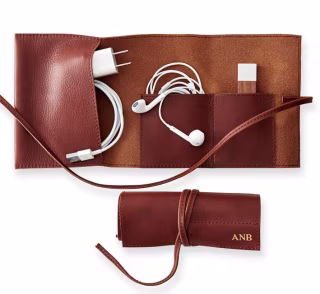 Leather Charger Roll Up
