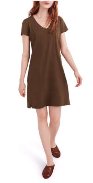 Madewell Northside V-Neck T-Shirt Dress