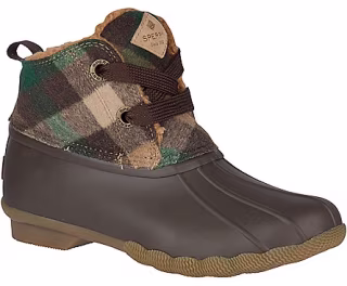 Women's Saltwater 2-Eye Plaid Wool Duck Boot