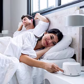 Marpac Dohm Classic (White) | The Original White Noise Machine | Soothing Natural Sound from a Real Fan | Noise Cancelling | Sleep Therapy, Office Privacy, Travel | For Adults &amp; Baby | 101 Night Trial