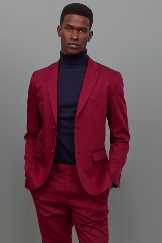 Slim Fit Linen-blend Blazer