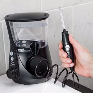Waterpik Water Flosser Electric Dental Countertop Oral Irrigator For Teeth Aquarius Professional, WP 662 Black