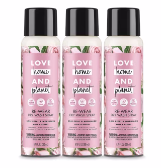Love Home and Planet Re-Wear Dry Wash Spray 3-Pack