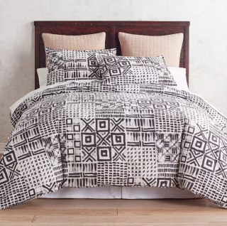 Geometric Black and White Duvet