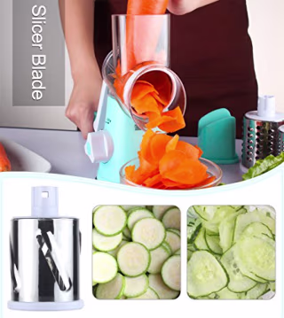 Ourokhome Round Mandoline Slicer Grinder