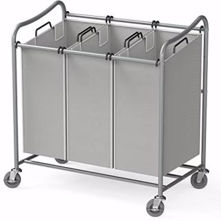 Heavy-Duty Laundry Sorter Cart