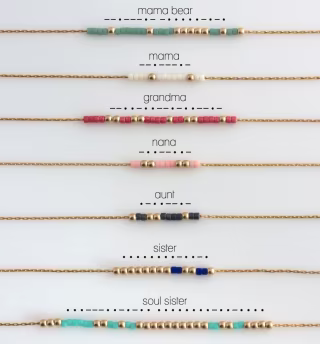 Leila Morse Code Necklace