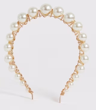 Asos Headband With Graduating Pearls