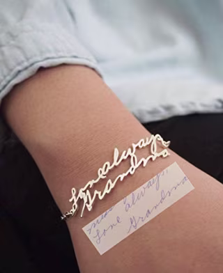 CaitlynMinimalist Handwriting Bracelet