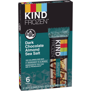 KIND FROZEN Dark Chocolate Almond Sea Salt Bars 6 Count Box