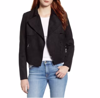 Jacee Draped Moto Jacket