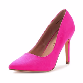 Fuchsia Suede High Heel Pumps