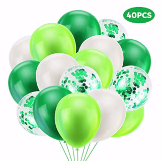 40 Count St. Patrick's Day Latex Balloons Confetti Balloons Set