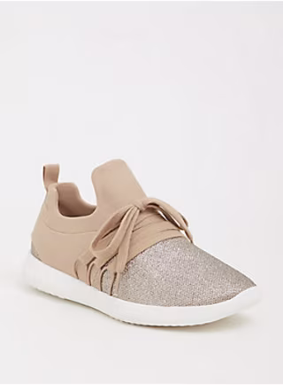 Torrid faux Leather &amp; Rose Gold Sneaker