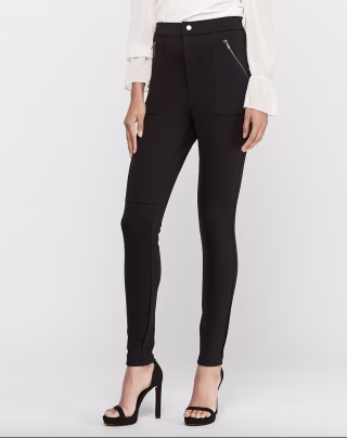 High Waisted Zip Pocket Ponte Leggings