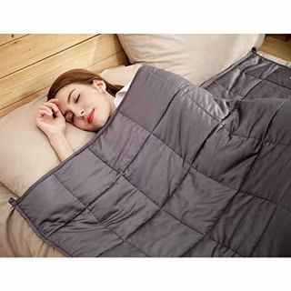 CuteKing Cooling Bamboo Weighted Blanket 60x80 Inches for Queen or Full Size Bed, 15lbs for 90-150lbs Individual, with 100% Natural Bamboo Viscose, Heavy Blanket, Silky Smooth, Skin Friendly