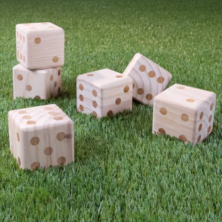 Giant Wooden Yard Dice