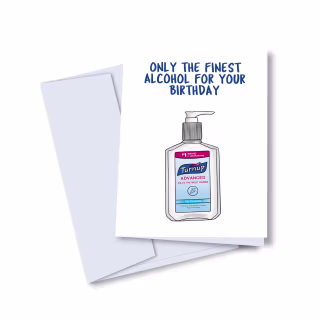 Finest Alcohol Birthday Quarantine Card