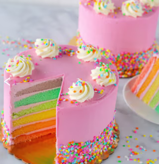 Carlo's Bakery Strawberry Pastel Rainbow Cake