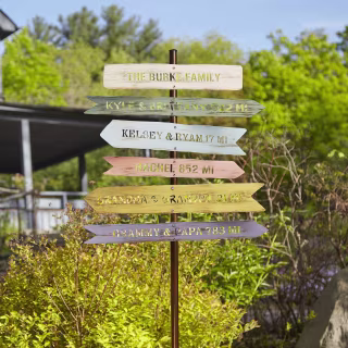 Personalized Family Member Signpost | Garden Art