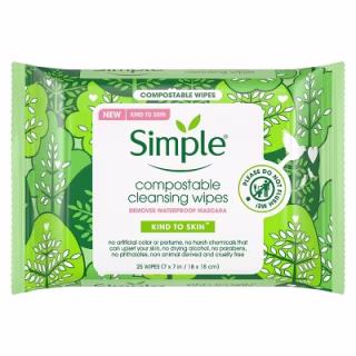 Simple Skincare Compostable Cleansing Wipes