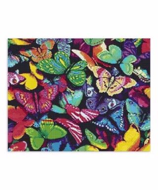 Wizardi Green Rainbow Butterfly Diamond Painting Kit