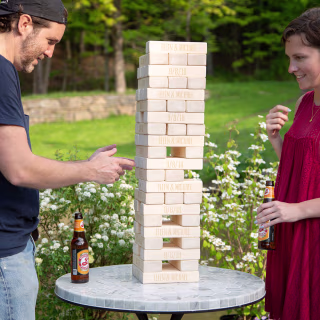 Personalized Giant Tumble Tower | Yard Games