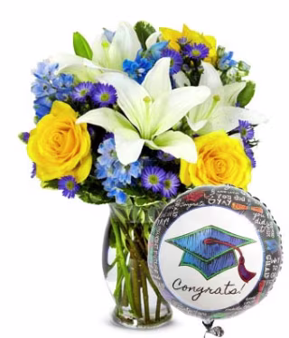 Graduation Bouquet &amp; Balloon