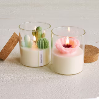 Terrarium Candle | Cactus Candles, Flower Candles
