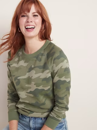 Relaxed Vintage Crew-Neck Sweatshirt for Women