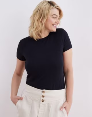 Aerie Real Soft(R) Ribbed Sleep T-Shirt