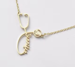 Custom Name Stethoscope Necklace
