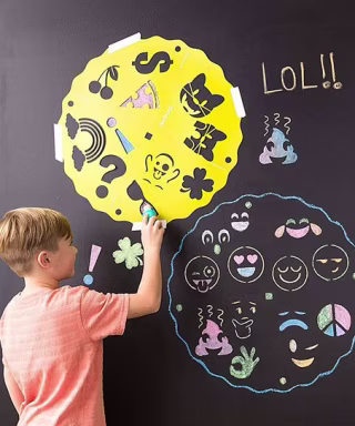 ChalkScapes(R) Emoji Mandala Stencils & Chalk Kit