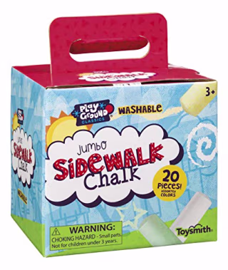 Toysmith Jumbo Sidewalk Chalk, Assorted Colors (Packaging May Vary)