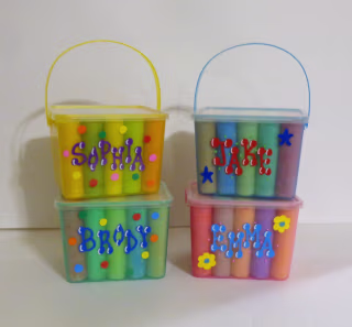 Personalized Sidewalk Chalk Bucket