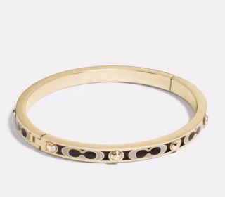 Coach Signature Stone Hinged Bangle