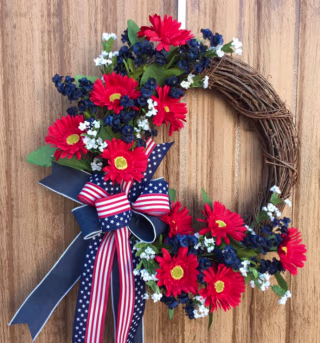 Patriotic Memorial Day Summer Wreath